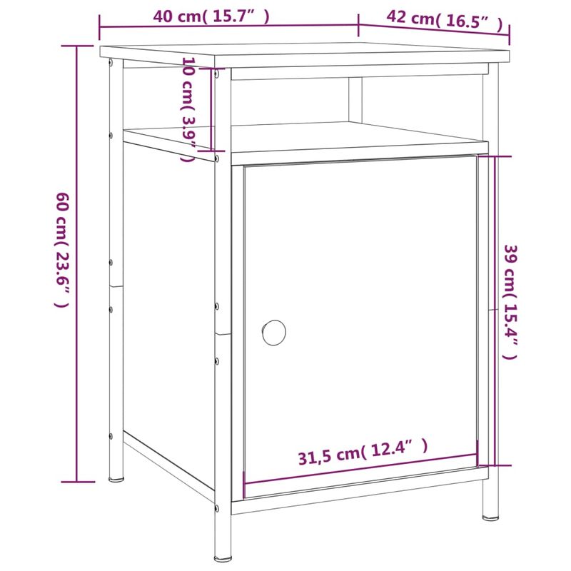 Casa si Gradina - Mobilier - Comode si corpuri - Noptiere - Noptiere, 2 buc., stejar maro, 40x42x60 cm, lemn prelucrat - Infinity.ro