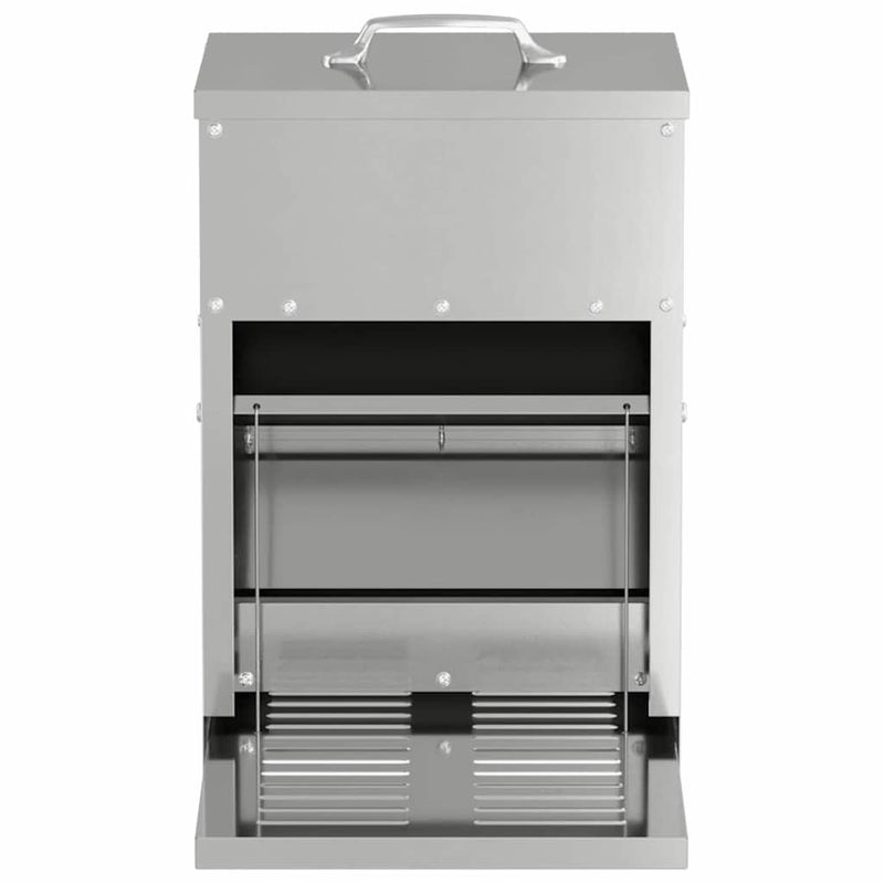 Petshop - Accesorii petshop - Castroane si adapatori - Hranitor cu pedale pentru pui Argintiu 25 x 42 x 40 cm - Infinity.ro