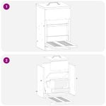 Petshop - Accesorii petshop - Castroane si adapatori - Hranitor cu pedale pentru pui Negru 25 x 42 x 40 cm - Infinity.ro