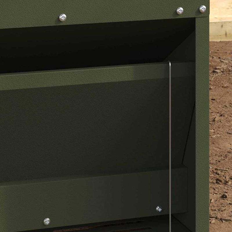 Petshop - Accesorii petshop - Castroane si adapatori - Hranitor cu pedale pentru pui Verde masliniu 33 x 42 x 40 cm - Infinity.ro