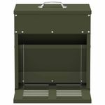 Petshop - Accesorii petshop - Castroane si adapatori - Hranitor cu pedale pentru pui Verde masliniu 33 x 42 x 40 cm - Infinity.ro