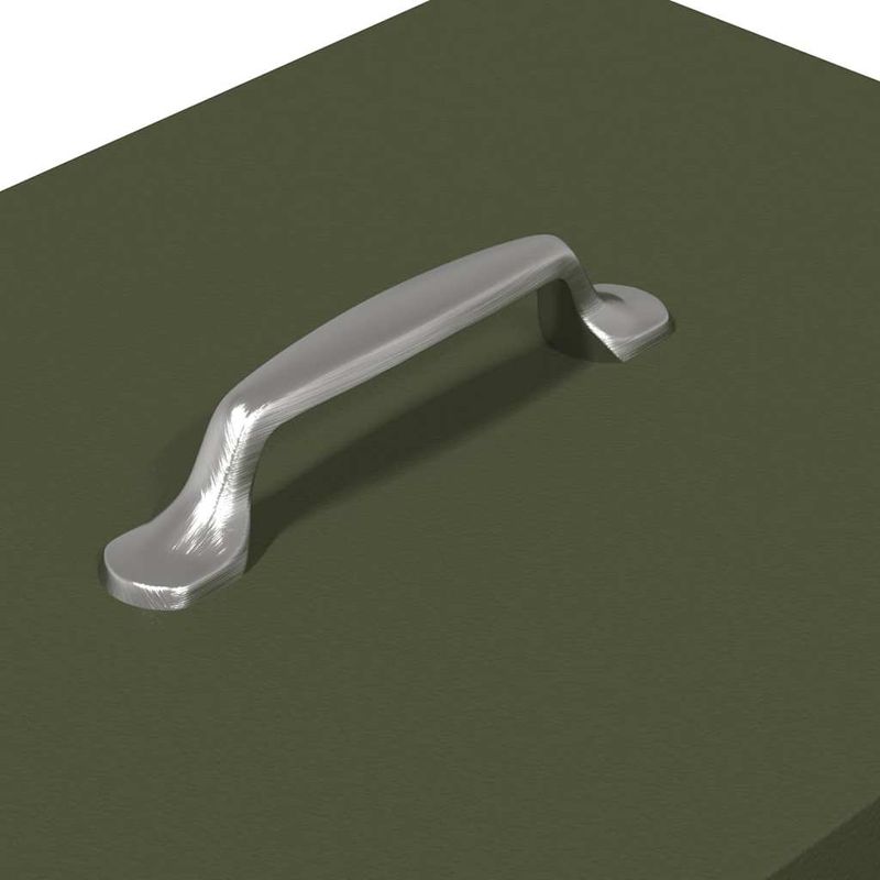 Petshop - Accesorii petshop - Castroane si adapatori - Hranitor cu pedale pentru pui Verde masliniu 33 x 42 x 40 cm - Infinity.ro