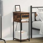 Casa si Gradina - Mobilier - Comode si corpuri - Noptiere - Dulap de noapte Stejar fumuriu 41 x 28 x 76 cm Lemn compozit - Infinity.ro
