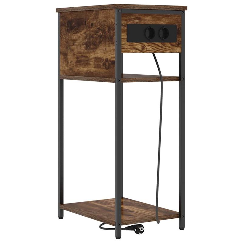 Casa si Gradina - Mobilier - Comode si corpuri - Noptiere - Dulap de noapte Stejar fumuriu 41 x 28 x 76 cm Lemn compozit - Infinity.ro
