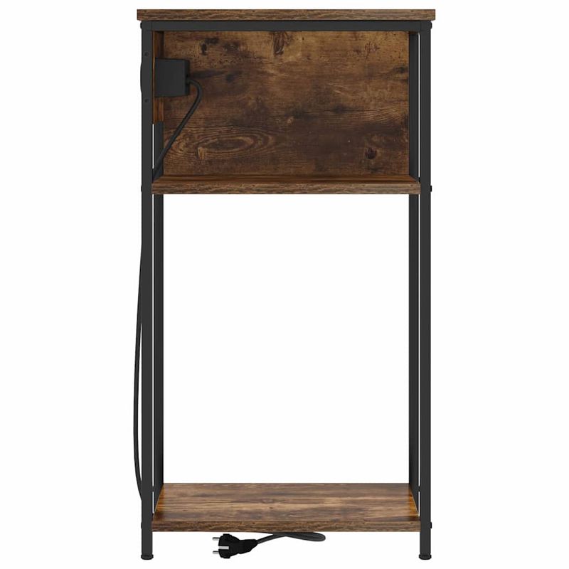 Casa si Gradina - Mobilier - Comode si corpuri - Noptiere - Dulap de noapte Stejar fumuriu 41 x 28 x 76 cm Lemn compozit - Infinity.ro