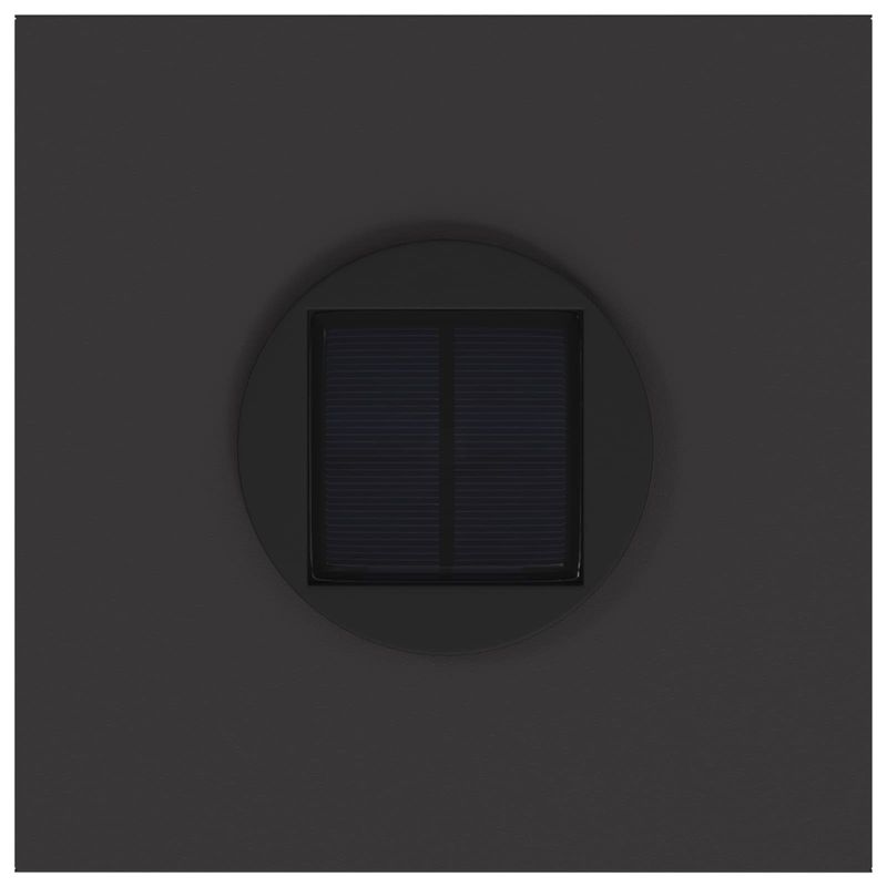 Casa si Gradina - Corpuri si surse de iluminat - Iluminat exterior - Felinare - Lampa de parcurs LED solar 2 pcs Negru Otel laminat la rece - Infinity.ro