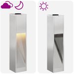 Casa si Gradina - Corpuri si surse de iluminat - Iluminat exterior - Felinare - Lampa de parcurs LED solar 2 pcs Otel inoxidabil - Infinity.ro
