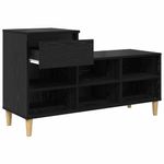 Casa si Gradina - Mobilier - Organizare si depozitare - Organizator incaltaminte - Dulap pentru pantofi cu sertar Stejar Negru 102 x 36 x 60 cm - Infinity.ro