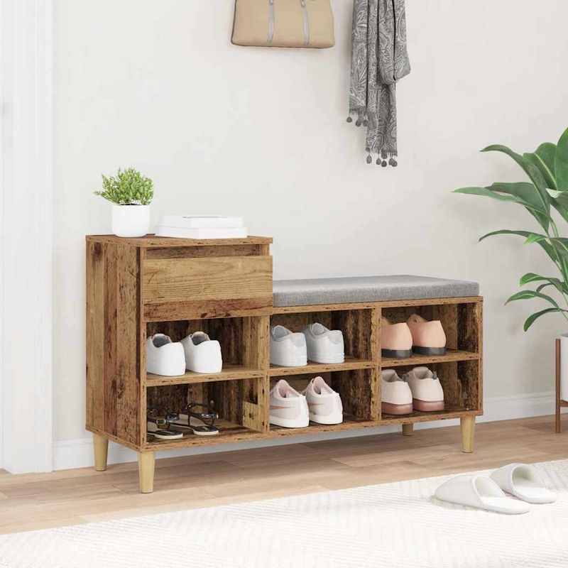 Casa si Gradina - Mobilier - Organizare si depozitare - Organizator incaltaminte - Dulap pentru pantofi Lemn vechi 102 x 36 x 60 cm Lemn compozit - Infinity.ro