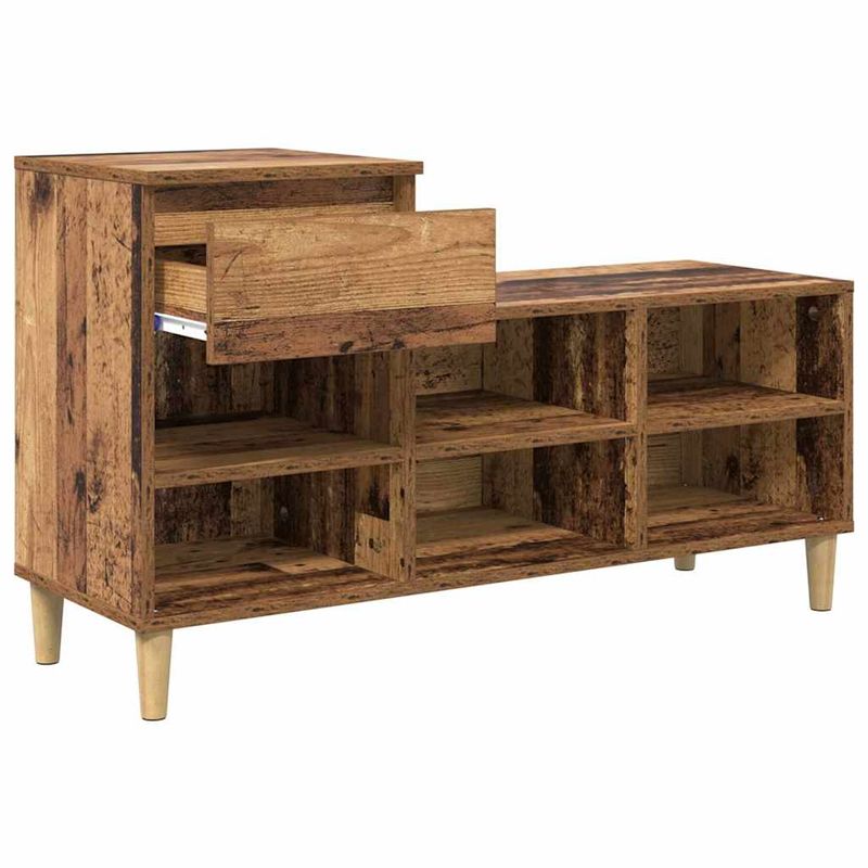 Casa si Gradina - Mobilier - Organizare si depozitare - Organizator incaltaminte - Dulap pentru pantofi Lemn vechi 102 x 36 x 60 cm Lemn compozit - Infinity.ro