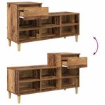 Casa si Gradina - Mobilier - Organizare si depozitare - Organizator incaltaminte - Dulap pentru pantofi Lemn vechi 102 x 36 x 60 cm Lemn compozit - Infinity.ro