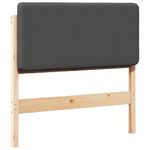 Casa si Gradina - Mobilier - Paturi si accesorii - Accesorii paturi - Tablie de pat tapitata Maro si gri inchis 80 cm Lemn de pin masiv - Infinity.ro