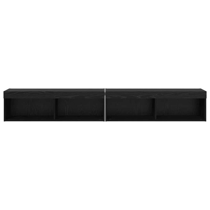 Casa si Gradina - Mobilier - Comode si corpuri - Comode - Dulapuri pentru TV Panama 2 pcs Stejar Negru 100 x 30 x 30 cm - Infinity.ro
