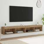 Casa si Gradina - Mobilier - Comode si corpuri - Comode - Dulapuri pentru TV Pe perete Panama 2 pcs Stejar Artizanal - Infinity.ro