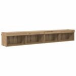 Casa si Gradina - Mobilier - Comode si corpuri - Comode - Dulapuri pentru TV Pe perete Panama 2 pcs Stejar Artizanal - Infinity.ro
