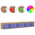 Casa si Gradina - Mobilier - Comode si corpuri - Comode - Dulapuri pentru TV Pe perete Panama 2 pcs Stejar Artizanal - Infinity.ro