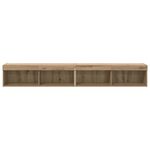 Casa si Gradina - Mobilier - Comode si corpuri - Comode - Dulapuri pentru TV Pe perete Panama 2 pcs Stejar Artizanal - Infinity.ro