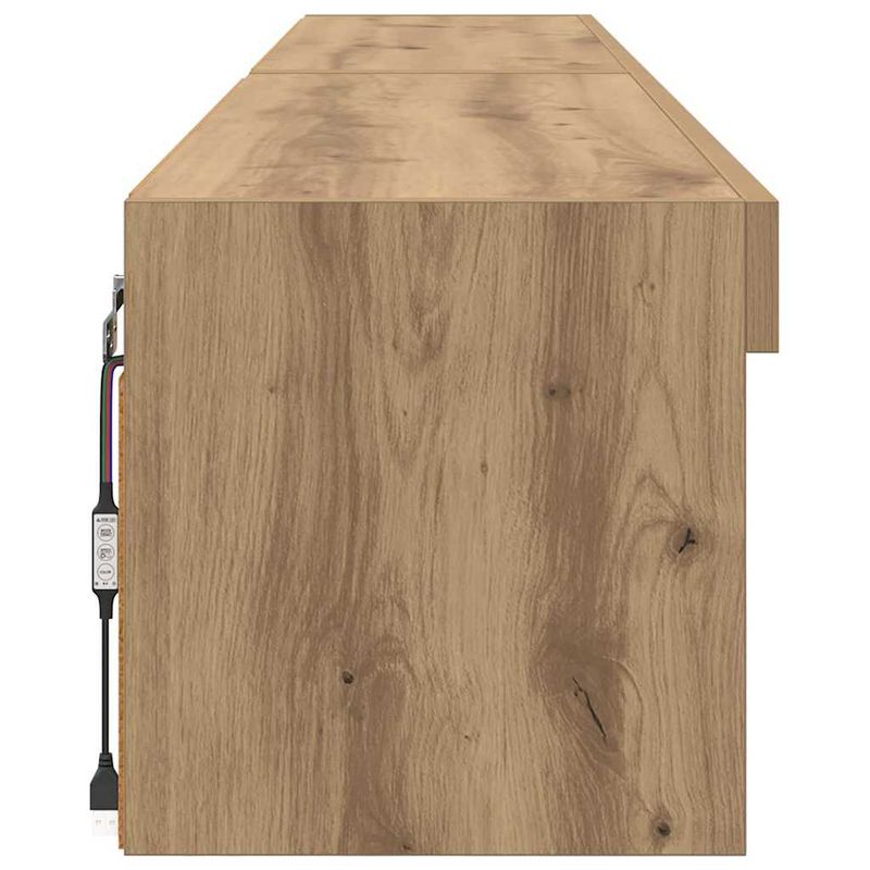 Casa si Gradina - Mobilier - Comode si corpuri - Comode - Dulapuri pentru TV Pe perete Panama 2 pcs Stejar Artizanal - Infinity.ro