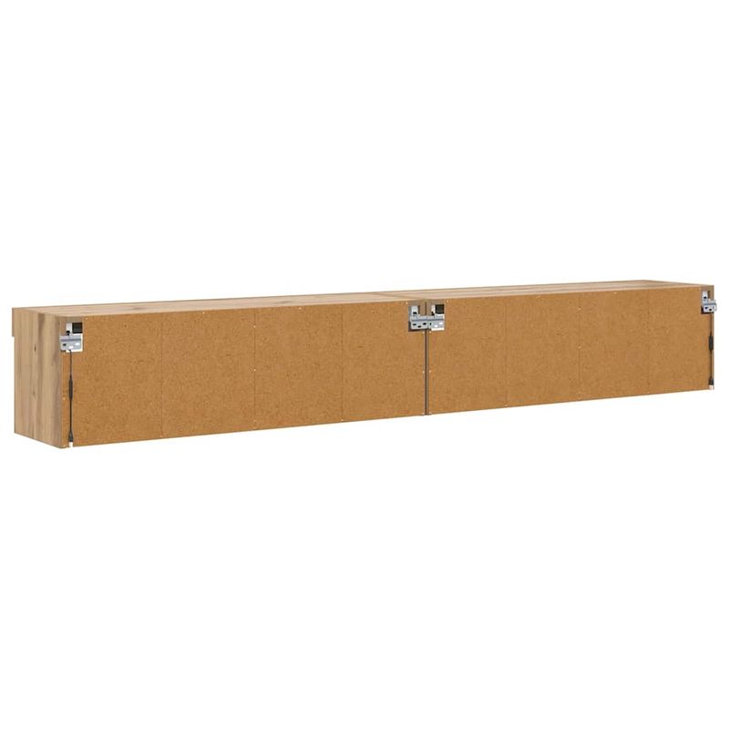 Casa si Gradina - Mobilier - Comode si corpuri - Comode - Dulapuri pentru TV Pe perete Panama 2 pcs Stejar Artizanal - Infinity.ro
