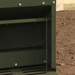 Petshop - Accesorii petshop - Castroane si adapatori - Hranitor cu pedale pentru pui Verde masliniu 25 x 42 x 40 cm - Infinity.ro