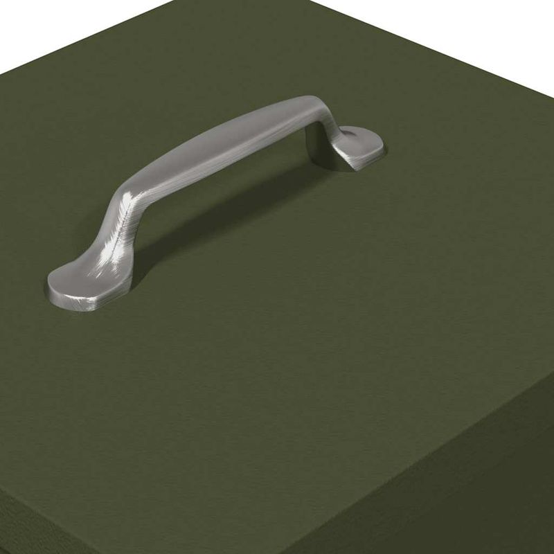 Petshop - Accesorii petshop - Castroane si adapatori - Hranitor cu pedale pentru pui Verde masliniu 25 x 42 x 40 cm - Infinity.ro