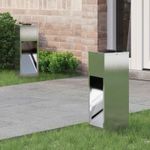 Casa si Gradina - Corpuri si surse de iluminat - Iluminat exterior - Felinare - Lampa de parcurs LED solar 2 pcs Otel inoxidabil - Infinity.ro