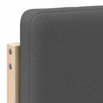 Casa si Gradina - Mobilier - Paturi si accesorii - Accesorii paturi - Tablie de pat tapitata Maro si gri inchis 160 cm Lemn de pin masiv - Infinity.ro