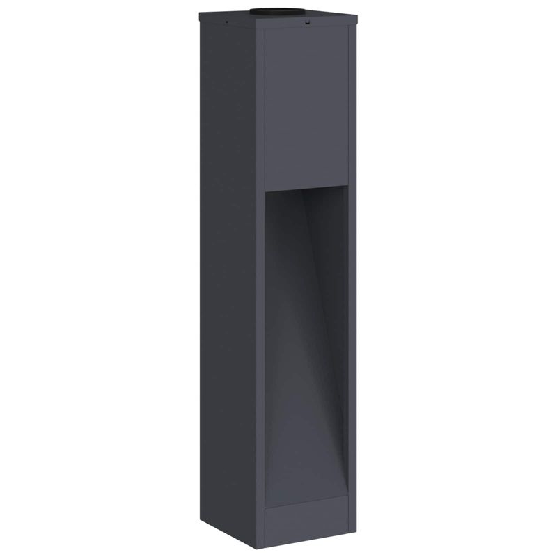 Casa si Gradina - Corpuri si surse de iluminat - Iluminat exterior - Felinare - Lampa de parcurs LED solar 2 pcs Antracit Otel laminat la rece - Infinity.ro