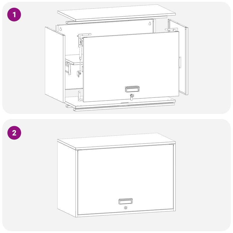 Casa si Gradina - Mobilier - Dulapuri si sifoniere - Dulapuri - Dulap de perete pentru garaj Antracit 80 x 40 x 53 cm - Infinity.ro
