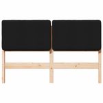 Casa si Gradina - Mobilier - Paturi si accesorii - Accesorii paturi - Tablie de pat tapitata Maro si negru 160 cm Lemn de pin masiv - Infinity.ro