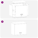 Casa si Gradina - Mobilier - Dulapuri si sifoniere - Dulapuri - Dulap de perete pentru garaj Alb 60 x 40 x 53 cm - Infinity.ro