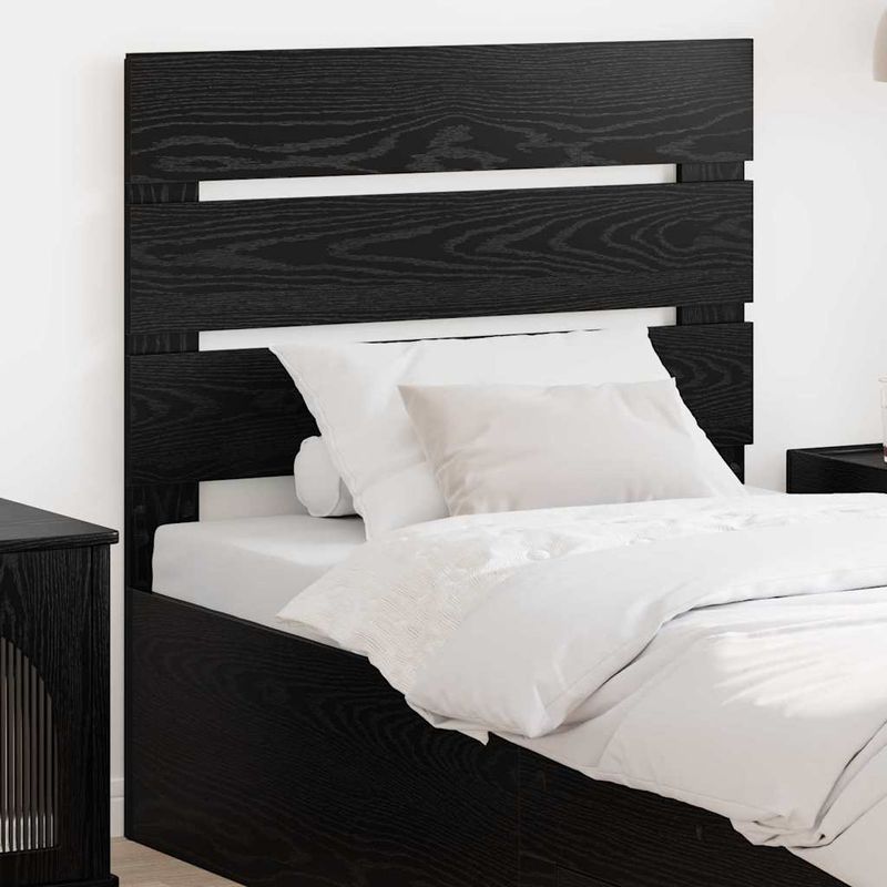 Casa si Gradina - Mobilier - Paturi si accesorii - Accesorii paturi - Tablie de pat cu dulapuri, negru, lemn prelucrat - Infinity.ro