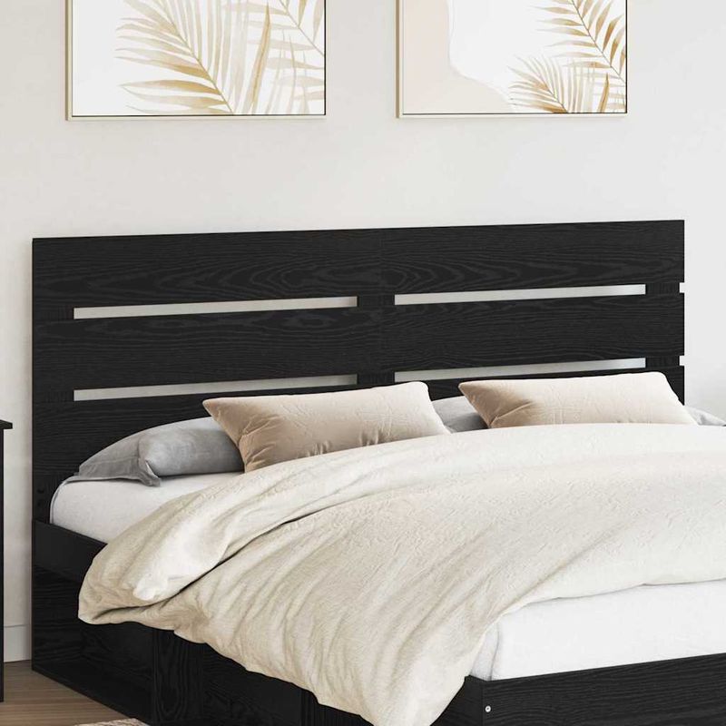 Casa si Gradina - Mobilier - Paturi si accesorii - Accesorii paturi - Tablie de pat cu dulap si LED, stejar maro, 220x16,5x103,5 cm - Infinity.ro