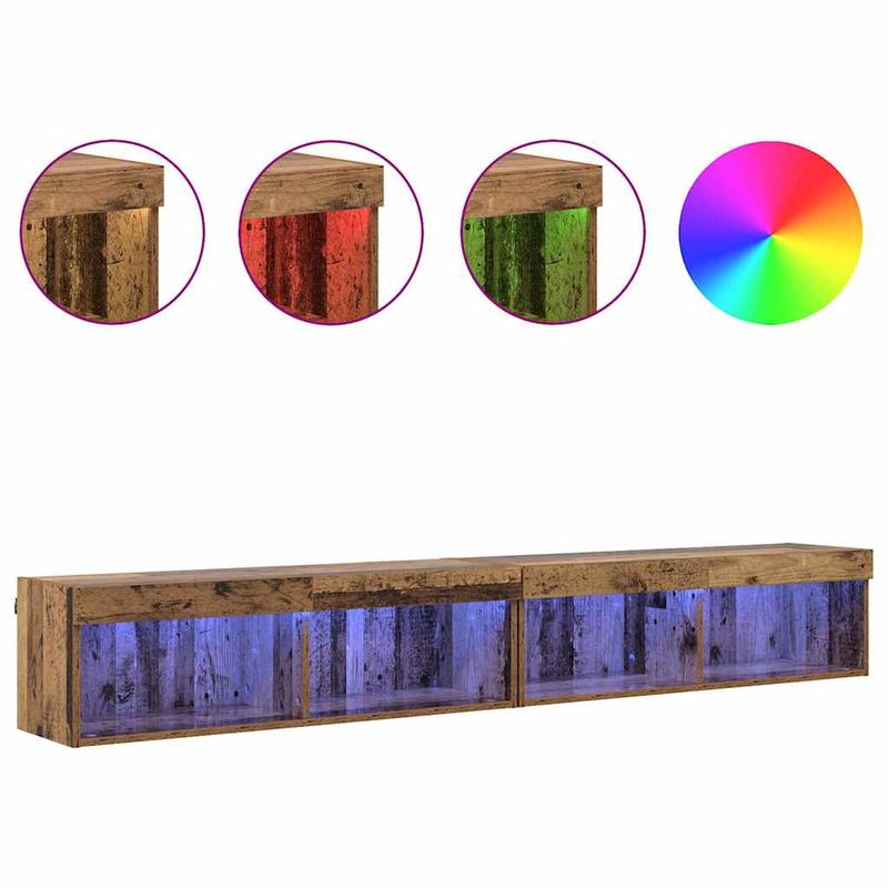 Casa si Gradina - Mobilier - Comode si corpuri - Comode - Dulapuri pentru TV Panama 2 pcs Lemn vechi 100 x 30 x 30 cm - Infinity.ro