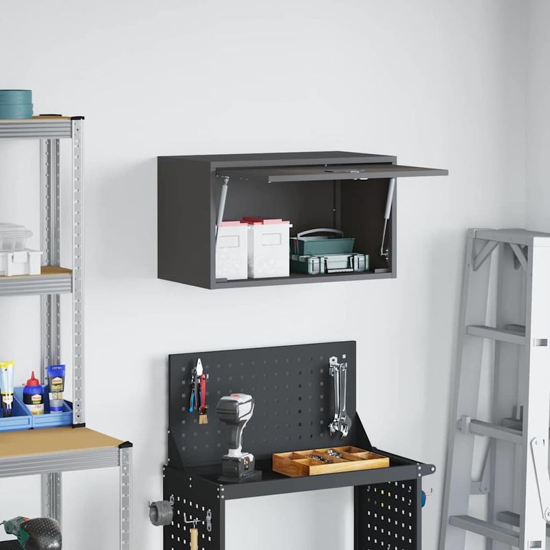 Casa si Gradina - Mobilier - Dulapuri si sifoniere - Dulapuri - Dulap de perete pentru garaj Negru 60 x 33 x 35 cm - Infinity.ro
