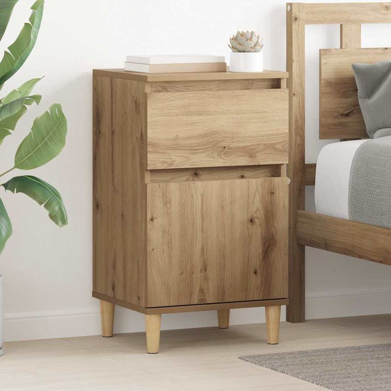 Casa si Gradina - Mobilier - Comode si corpuri - Noptiere - Dulap de noapte Stejar Artizanal 40 x 35 x 70 cm Lemn compozit - Infinity.ro