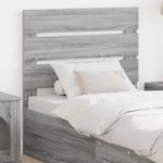 Casa si Gradina - Mobilier - Paturi si accesorii - Accesorii paturi - Tablie de pat cu aripioare gri deschis 83x16x78/88 cm textil - Infinity.ro