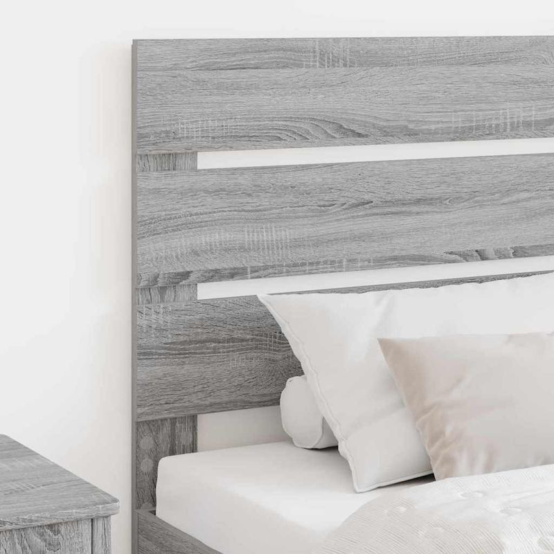 Casa si Gradina - Mobilier - Paturi si accesorii - Accesorii paturi - Tablie de pat cu aripioare gri deschis 83x16x78/88 cm textil - Infinity.ro