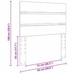 Casa si Gradina - Mobilier - Paturi si accesorii - Accesorii paturi - Tablie de pat cu aripioare gri deschis 83x16x78/88 cm textil - Infinity.ro