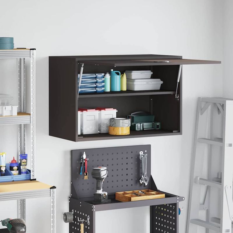 Casa si Gradina - Mobilier - Dulapuri si sifoniere - Dulapuri - Dulap de perete pentru garaj Negru 80 x 40 x 53 cm - Infinity.ro