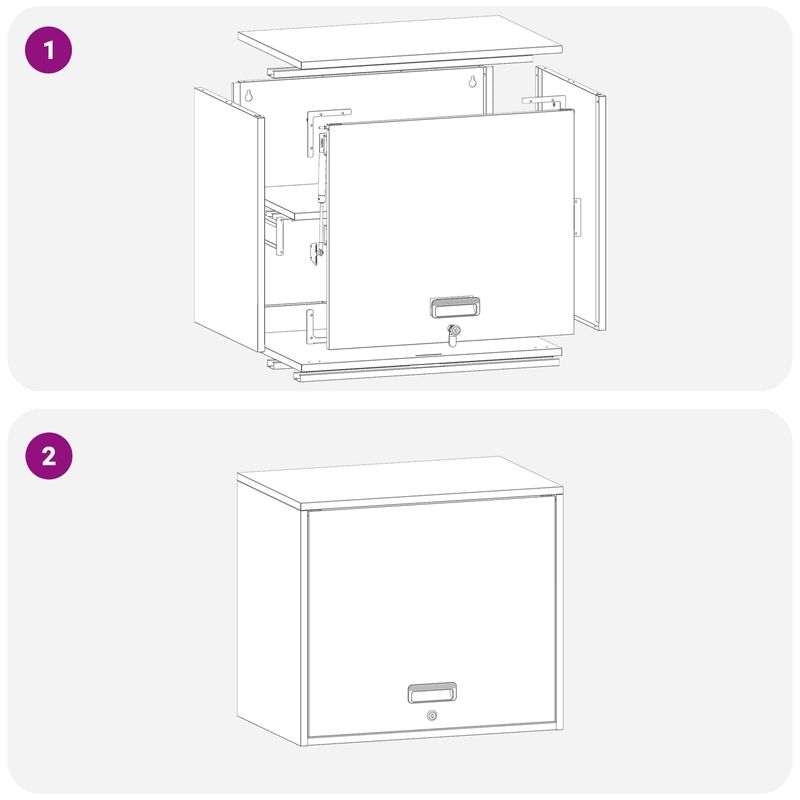 Casa si Gradina - Mobilier - Dulapuri si sifoniere - Dulapuri - Dulap de perete pentru garaj Antracit 60 x 40 x 53 cm - Infinity.ro