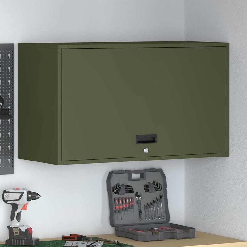 Casa si Gradina - Mobilier - Dulapuri si sifoniere - Dulapuri - Dulap de perete pentru garaj Olivengrønn 90 x 40 x 53 cm - Infinity.ro