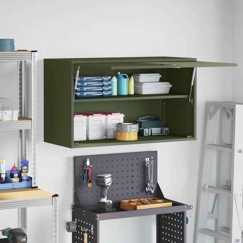 Casa si Gradina - Mobilier - Dulapuri si sifoniere - Dulapuri - Dulap de perete pentru garaj Olivengrønn 90 x 40 x 53 cm - Infinity.ro