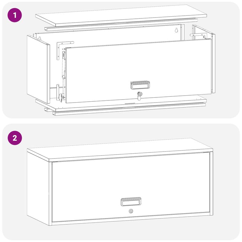 Casa si Gradina - Mobilier - Dulapuri si sifoniere - Dulapuri - Dulap de perete pentru garaj Alb 90 x 33 x 35 cm - Infinity.ro