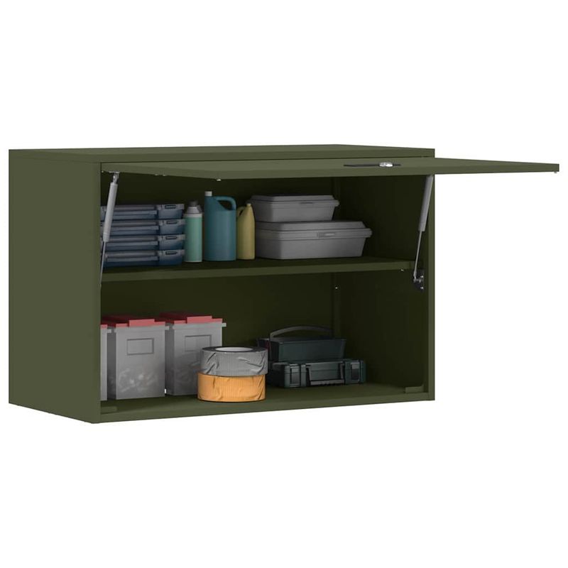 Casa si Gradina - Mobilier - Dulapuri si sifoniere - Dulapuri - Dulap de perete pentru garaj Olivengrønn 80 x 40 x 53 cm - Infinity.ro