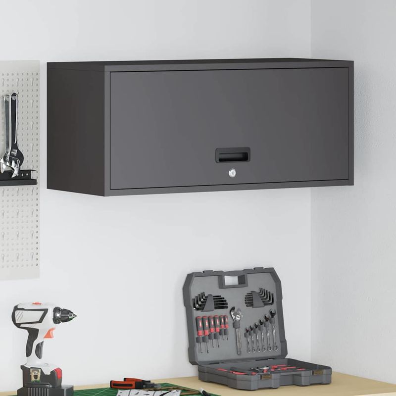 Casa si Gradina - Mobilier - Dulapuri si sifoniere - Dulapuri - Dulap de perete pentru garaj Negru 80 x 33 x 35 cm - Infinity.ro