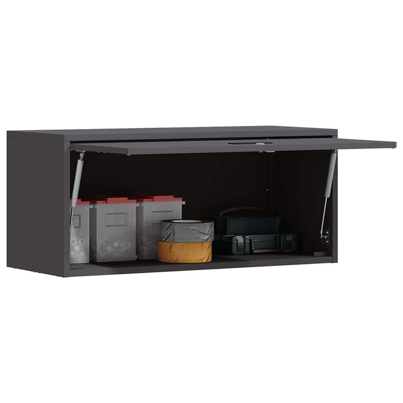Casa si Gradina - Mobilier - Dulapuri si sifoniere - Dulapuri - Dulap de perete pentru garaj Negru 80 x 33 x 35 cm - Infinity.ro