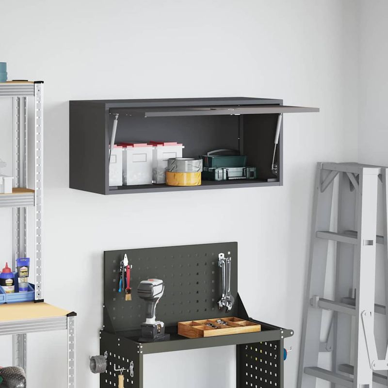 Casa si Gradina - Mobilier - Dulapuri si sifoniere - Dulapuri - Dulap de perete pentru garaj Negru 80 x 33 x 35 cm - Infinity.ro