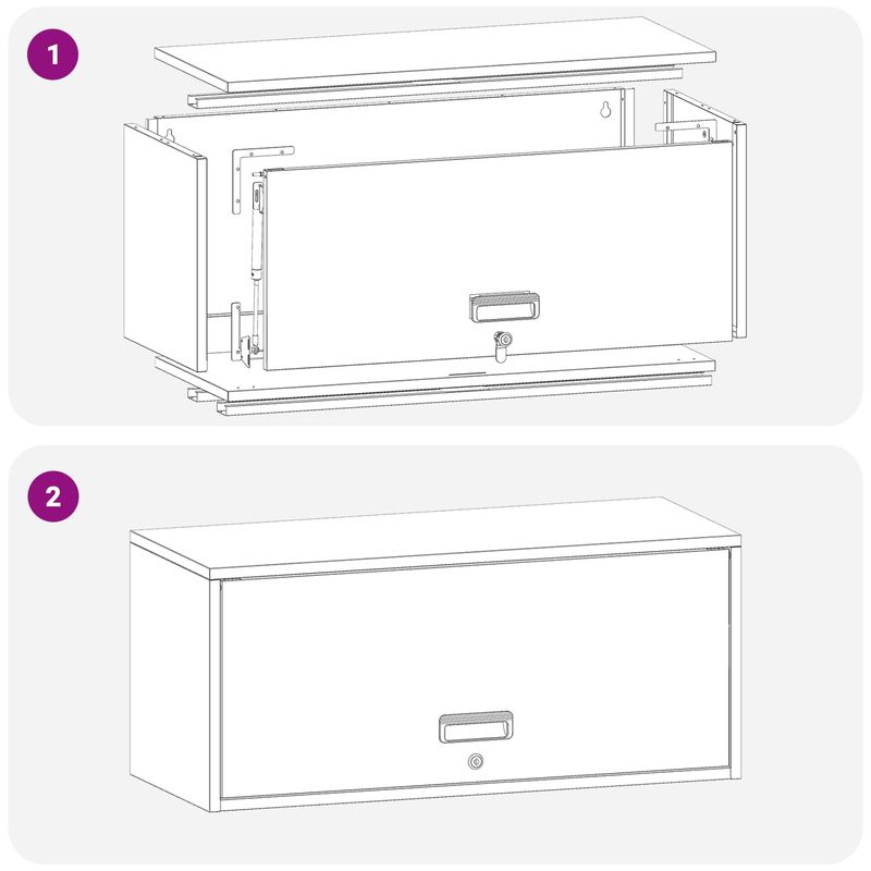 Casa si Gradina - Mobilier - Dulapuri si sifoniere - Dulapuri - Dulap de perete pentru garaj Negru 80 x 33 x 35 cm - Infinity.ro