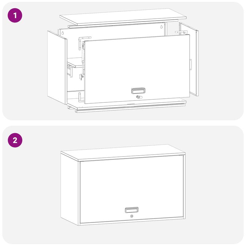 Casa si Gradina - Mobilier - Dulapuri si sifoniere - Dulapuri - Dulap de perete pentru garaj Antracit 90 x 40 x 53 cm - Infinity.ro